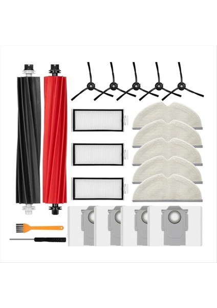 Maggiei Roborock Q5 Pro+/q5 Pro/q8 Max+/q8 Max Elektrikli Süpürge Parçaları Için Yedek Parçalar Silindir Yan Fırça Filtre Paspas Pedi Toz Torbası (Yurt Dışından)