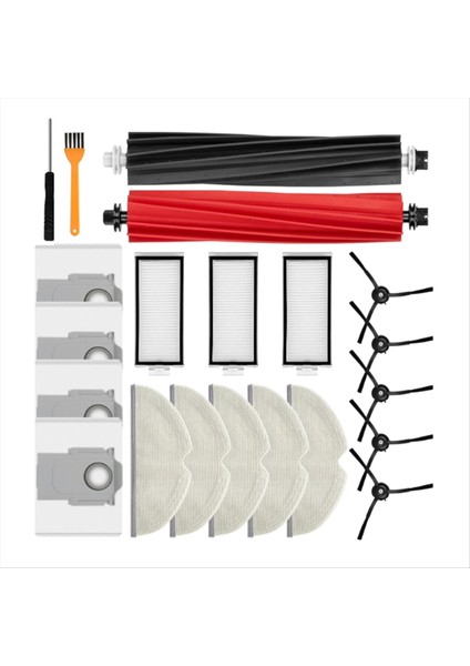 Maggiei Roborock Q5 Pro+/q5 Pro/q8 Max+/q8 Max Elektrikli Süpürge Parçaları Için Yedek Parçalar Silindir Yan Fırça Filtre Paspas Pedi Toz Torbası (Yurt Dışından) modelleri