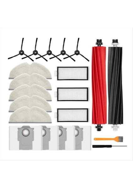 Maggiei Roborock Q5 Pro+/q5 Pro/q8 Max+/q8 Max Elektrikli Süpürge Parçaları Için Yedek Parçalar Silindir Yan Fırça Filtre Paspas Pedi Toz Torbası (Yurt Dışından) fırsatları