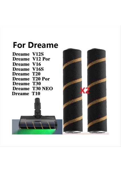 Maggiei Dreame V12S V16S V11 V12 T10 T20 T30 T20PRO T30NEO V16 V12PRO Ana Döner Fırça Aksesuarları Için 2 Adet (Yurt Dışından) fiyatları