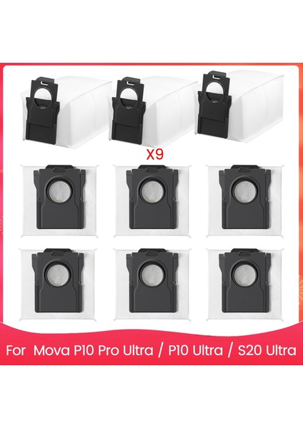 Maggiei Mova P10 Pro Ultra / P10 Ultra / S20 Ultra Otomatik Boşaltma Istasyonlu Elektrikli Süpürge Yedek Parçaları Için Yedek Toz Torbaları (Yurt Dışından)