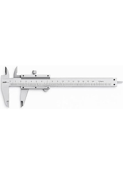 Analog Kumpas, 150 Mm, 0.02 mm Hassasiyetli Ölçüm Aleti, Karbon Çelik Gövde, Iç Dış Derinlik ve Step Ölçüm Uygunluğu ile Teknik Kaliper