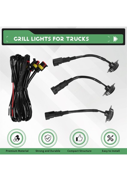 Ford F-150 Raptor Için 3x Füme Lens Amber LED Ön Izgara Koşu Işıkları Lambaları (Yurt Dışından) fırsatları