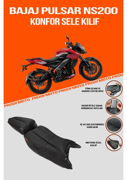 Bajaj Pulsar NS 200 Konfor Sele Kılıf