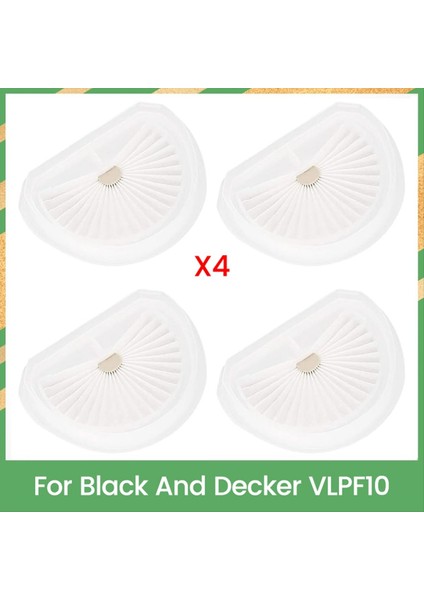 Black And Decker VLPF10 El Süpürgesi Aksesuarları Için 4 Adet Yedek Filtre (Yurt Dışından)