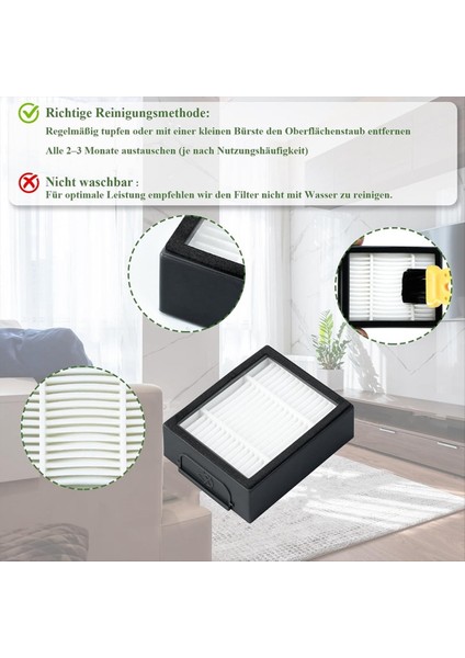 Irobot Roomba I7, I7+, I3, I3+, I5+, Combo I5+, Combo J5+, I8, E5, E6, I1, I4 Serisi Hepa Filtreleri Için Yedek Filtreler (Yurt Dışından) modelleri