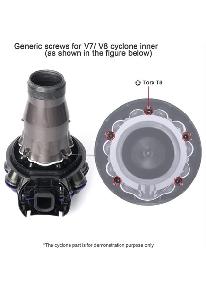 Dyson V7 V8 SV10 SV11 Elektrikli Süpürge Aksesuarları Için Yedek Cyclone Vidaları Cyclone Iç Conta Vidaları Parçaları (Yurt Dışından) fiyatları