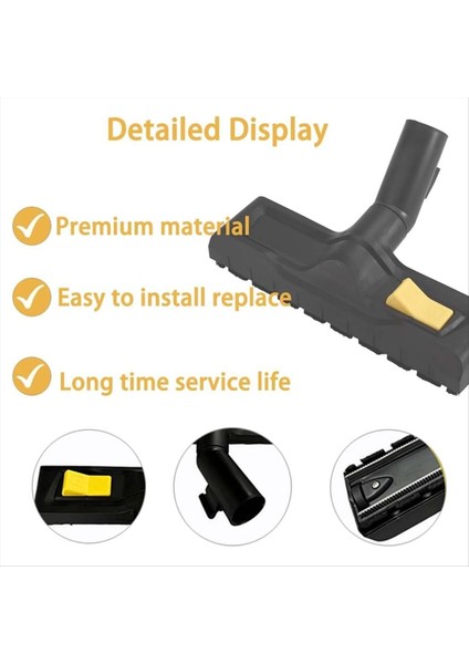 Karcher Wd4 Wd5 Wd6 Zemin Fırçası Bez Çantası Değiştirilebilir Islak/kuru Nozul Zemin Fırçası Başlığı A Parçası (Yurt Dışından) modelleri