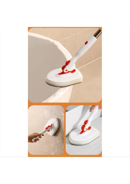 2'si 1 Arada Küvet Fayans Fırçası Temizleme Fırçası 180° Ayarlanabilir Teleskopik Çubuk Sert Kıllar Ovma Pedleri Temizleme Araçları (Yurt Dışından) modelleri