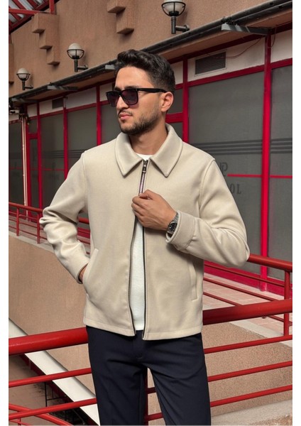 Erkek, Standart-Fit, Fermuar Detaylı, Gömlek Yaka, Kaşe Ceket 626 modelleri