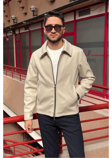 Erkek, Standart-Fit, Fermuar Detaylı, Gömlek Yaka, Kaşe Ceket 626 indirimleri