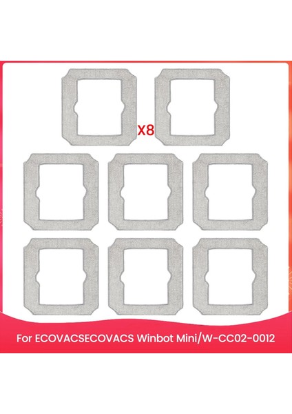 Ecovacs Winbot Mini Için Yıkanabilir Mendil Temizlik Bezleri, W-CC02-0012 Yedek Ped, Temizlik Robotu Aksesuarları (Yurt Dışından)