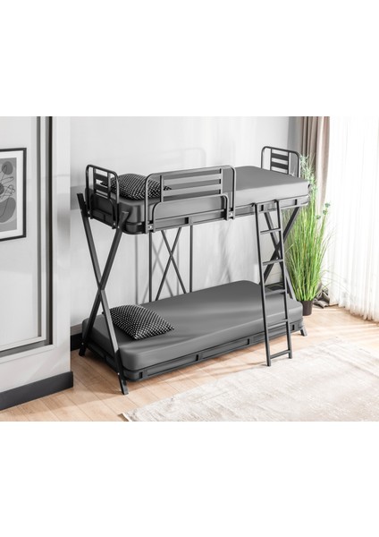 x Deprem Ranza 90X190 Metal Ranza Siyah