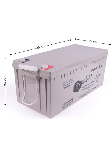 OR2GO Energy 12V 210Ah Jel Akü OV Serisi Uzun Ömürlü fiyatları