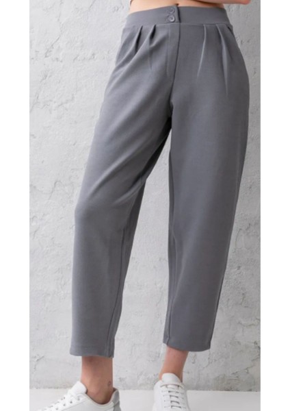 Çift Düğmeli Havuç Model Bilek Boy Kadın Kumaş Pantolon fiyatları