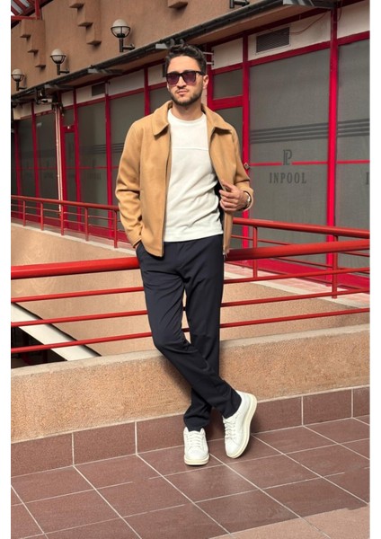 Erkek, Standart-Fit, Fermuar Detaylı, Gömlek Yaka, Kaşe Ceket 626 indirimleri