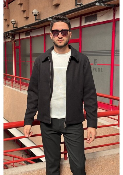 Erkek, Standart-Fit, Fermuar Detaylı, Gömlek Yaka, Kaşe Ceket 626 modelleri