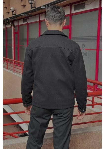 Erkek, Standart-Fit, Fermuar Detaylı, Gömlek Yaka, Kaşe Ceket 626 indirimleri