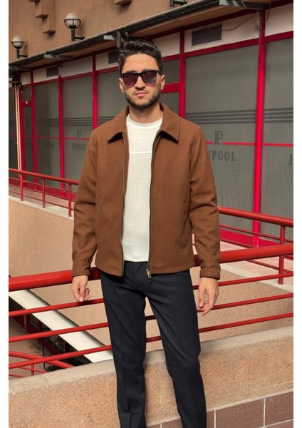 Erkek, Standart-Fit, Fermuar Detaylı, Gömlek Yaka, Kaşe Ceket 626 modelleri