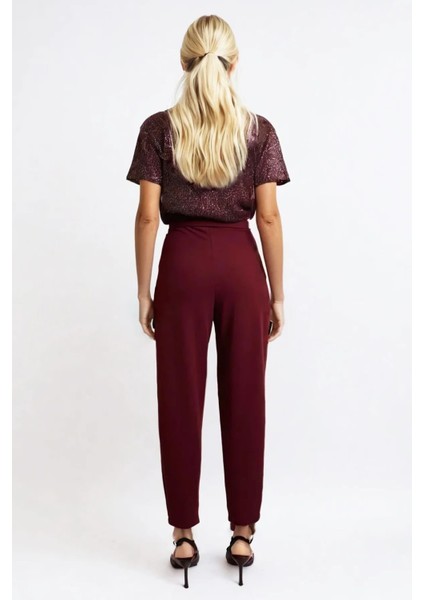 Çift Düğmeli Havuç Model Bilek Boy Kadın Kumaş Pantolon fırsatları