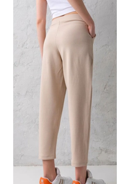 Çift Düğmeli Havuç Model Bilek Boy Kadın Kumaş Pantolon modelleri