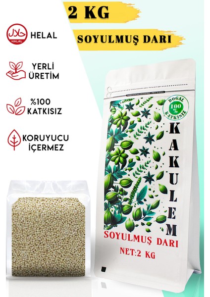 Sertifikalı Soyulmuş Darı Kabuksuz Darı 2 kg