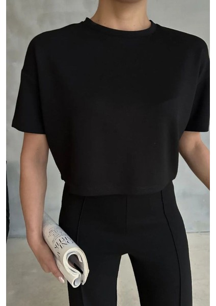 Modal Kumaş Yüksek Bel Pantolon Crop & Pantolon Takım fırsatları