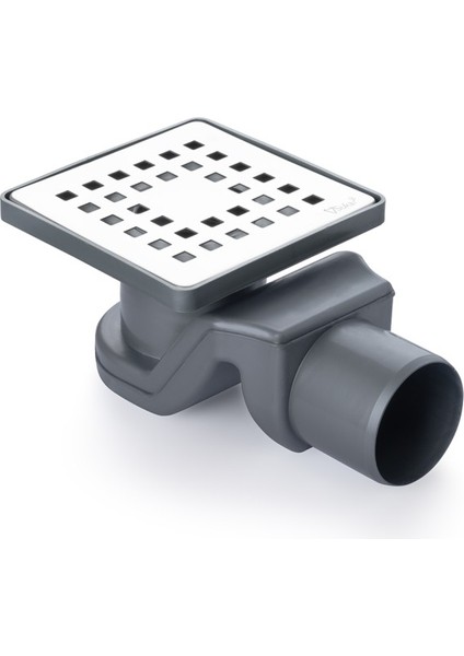 Twisty Yüksek Ayarlı Tesisat Süzgeci 10X10 Kare Delikli Ø50 Plastik Çerçeveli