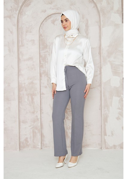 Likralı Önü Çimalı Kadın Palazzo Pantolon fiyatları