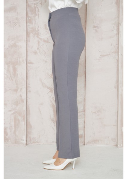 Likralı Önü Çimalı Kadın Palazzo Pantolon modelleri