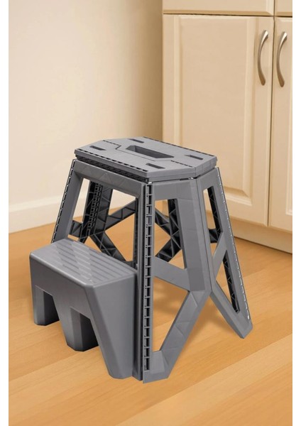 2 Katlı Basamak Merdiven Tabure Taşınabilir Katlanabilir Dayanıklı Plastik Ev ve Mutfak Banyo modelleri