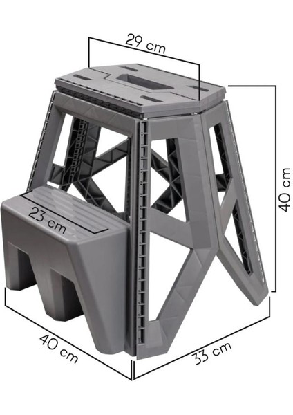 2 Katlı Basamak Merdiven Tabure Taşınabilir Katlanabilir Dayanıklı Plastik Ev ve Mutfak Banyo fırsatları