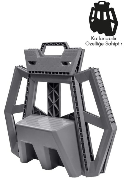 2 Katlı Basamak Merdiven Tabure Taşınabilir Katlanabilir Dayanıklı Plastik Ev ve Mutfak Banyo indirimleri