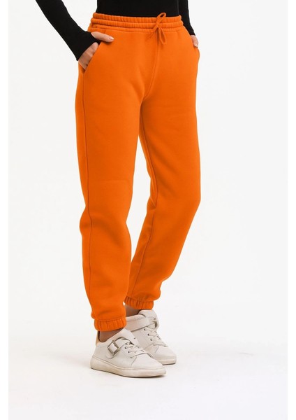 3 Iplik Şardonlu Paça Lastikli Eşofman Turuncu IS001 fiyatları