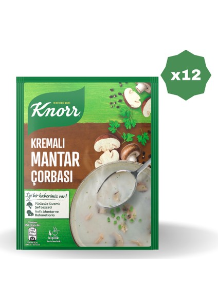 Kremalı Mantar Çorbası - (12 Adet)