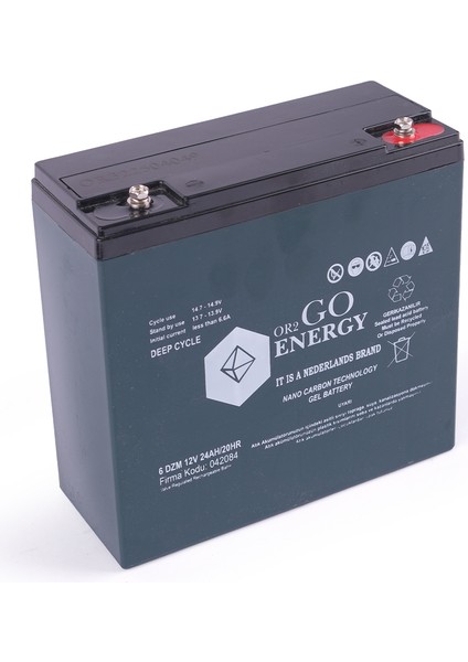OR2GO Energy 12V 24Ah Jel Akü OV Serisi Uzun Ömürlü modelleri