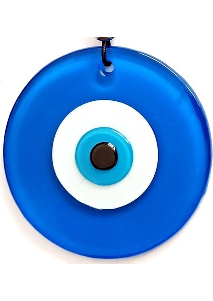 Deri İpli Nazar Boncuklu Tasarım Harikası Mavi Duvar Süsü