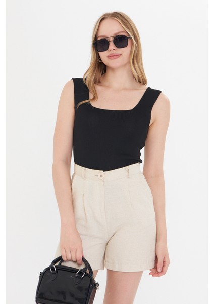 Kadın Kolsuz Kalın Askılı Ince Yazlık Kare Yaka Triko Atlet 3'lü Set fiyatları