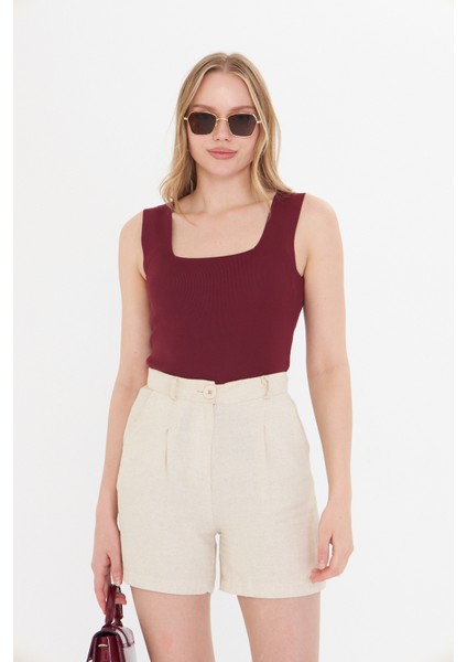 Kadın Kolsuz Kalın Askılı Ince Yazlık Kare Yaka Triko Atlet fiyatları