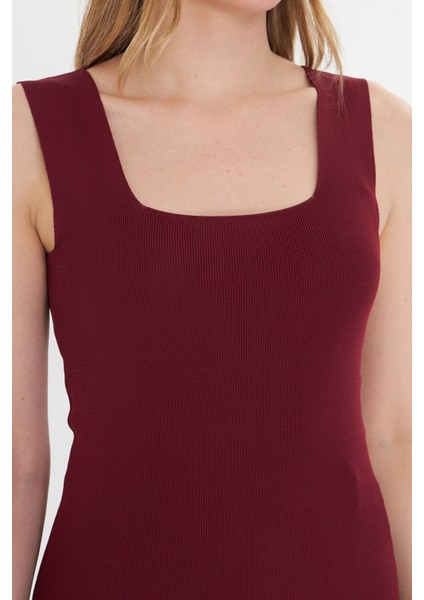 Kadın Kolsuz Kalın Askılı Ince Yazlık Kare Yaka Triko Atlet fırsatları