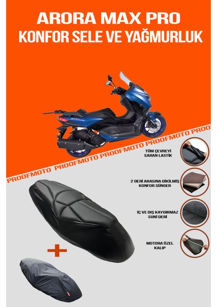 Arora Max Pro Konfor Sele ve Yağmurluk Kılıf