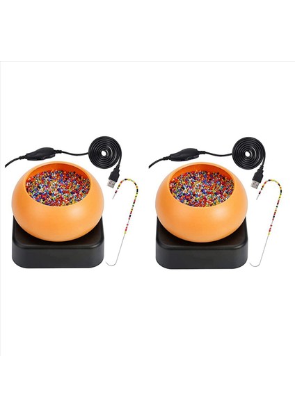 2x Elektrikli Boncuk Spinner Ayarlanabilir Hız Boncuklu Yükleyici Elektrik Tabanı ile Boncuk Yükleyici Kase Dıy Takı Için Iğneler (Yurt Dışından)