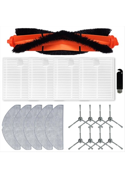 Lubuelu L20 Robot Vakum Değiştirme Ana Yan Fırça Hepa Filtre Mop Padleri Yedek Parça Aksesuarları (Yurt Dışından)