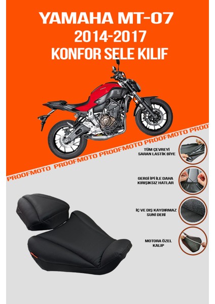 Yamaha MT 07 (2014 - 2017) Konfor Sele Kılıf