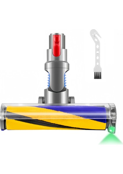 Toz Dyson V15 V15 V11 V10 V8 V7 Ahşap Zemin Baş Kafası Yumuşak Silindir Fırçası Optik Yeşil Işık (Yurt Dışından)