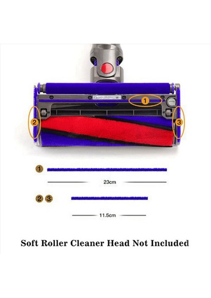 45PCS Dyson V6 V6 V7 V8 V11 V11 Için Yumuşak Peluş Şeritler Vakum Süpürge Yumuşak Silindir Kafa Değiştirme Aksesuarları Parçalar (Yurt Dışından) fırsatları