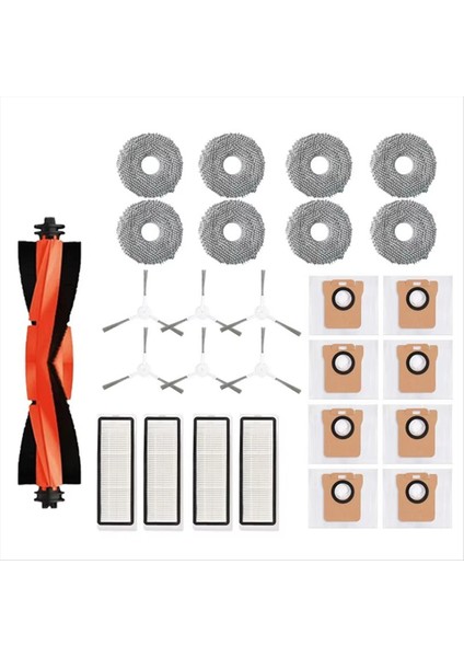 Xiaomi Robot Vakum Için X20 + /X20 Artı Toz Torbası Paspaslı Bez Aksesuarları Ana Yan Fırça Hepa Filtre Yedek Parçaları (Yurt Dışından)