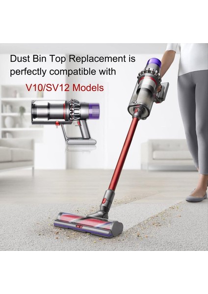 Dyson V10 SV12 Toz Bölmesi Sabit Sızdırmazlık Halkası+Toz Kutusu Tetik Anahtarı Yedek Vakum Toz Kutusu Üst Bardak Parçaları (Yurt Dışından)