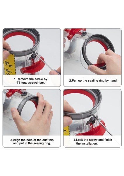 Dyson V10 SV12 Toz Bölmesi Sabit Sızdırmazlık Halkası+Toz Kutusu Tetik Anahtarı Yedek Vakum Toz Kutusu Üst Bardak Parçaları (Yurt Dışından) modelleri