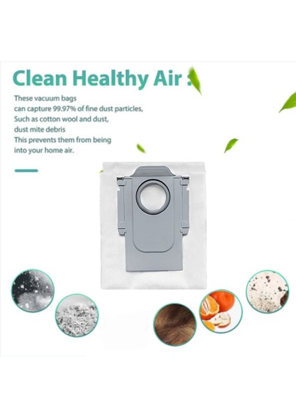 Xiaomi Roborock P10 / Q Revo Robot Vakum Temizleyici Aksesuarları Toz Torbası Çöp Toz Çanta Yedek Parçaları (Yurt Dışından) indirimleri